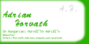 adrian horvath business card